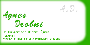 agnes drobni business card