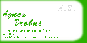 agnes drobni business card